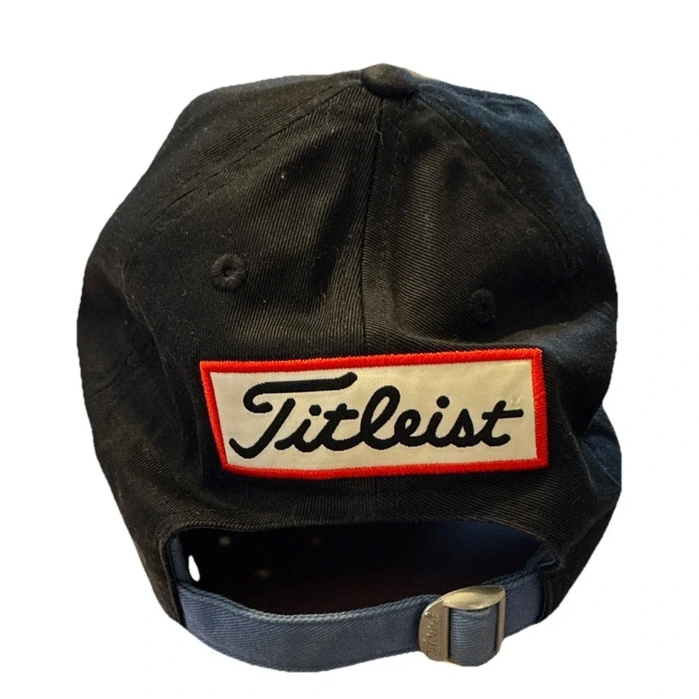 Footjoy FJ Titleist Pro V1 Black Golf Hat Adjustable Country Club Athleisure